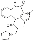 1,3-Dimethyl-4-(3-pyrrolidinopropionyl)-1,4,9,10-benzodiazepin-10(1H)- one
