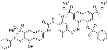 4-[[4-[[[[5-hydroxy-6-(phenylazo)-7-sulpho-2-naphthyl]amino]carbonyl]amino]-5-methoxy-o-tolyl]azo]-5-[(phenylsulphonyl)oxy]naphthalene-2,7-disulphonic acid, sodium salt