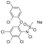 sodium chloro-N-[2,3,4-trichloro-6-(2,4-dichlorophenoxy)phenyl]methanesulphonamidate