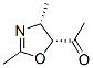 Ethanone, 1-(4,5-dihydro-2,4-dimethyl-5-oxazolyl)-, cis- (9CI)
