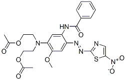 5'-[N,N-Bis(2-acetoxyethyl)amino]-4'-methoxy-2'-(5-nitro-2-thiazolylazo)benzanilide