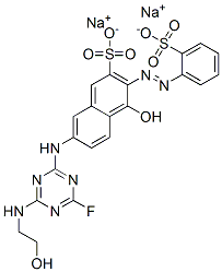 7-[[4-fluoro-6-[(2-hydroxyethyl)amino]-1,3,5-triazin-2-yl]amino]-4-hydroxy-3-[(2-sulphophenyl)azo]naphthalene-2-sulphonic acid, sodium salt