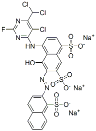 4-[[5-chloro-6-(dichloromethyl)-2-fluoro-4-pyrimidinyl]amino]-5-hydroxy-6-[(1-sulpho-2-naphthyl)azo]naphthalene-1,7-disulphonic acid, sodium salt
