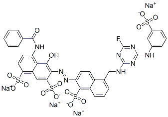 4-(benzoylamino)-6-[[5-[[[4-fluoro-6-[(3-sulphophenyl)amino]-1,3,5-triazin-2-yl]amino]methyl]-1-sulpho-2-naphthyl]azo]-5-hydroxynaphthalene-1,7-disulphonic acid, sodium salt