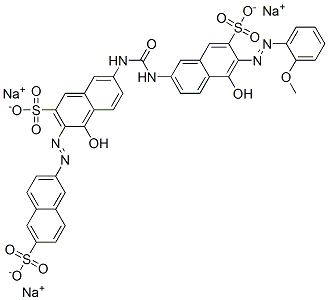 4-hydroxy-7-[[[[5-hydroxy-6-[(2-methoxyphenyl)azo]-7-sulpho-2-naphthyl]amino]carbonyl]amino]-3-[(6-sulpho-2-naphthyl)azo]naphthalene-2-sulphonic acid, sodium salt