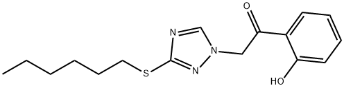 2-[3-(hexylthio)-1H-1,2,4-triazol-1-yl]-1-(2-hydroxyphenyl)ethan-1-one