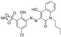 3-[(1-丁基-1,2-二氢-4-羟基-2-氧代-3-喹啉基)偶氮]-5-氯-2-羟基-苯磺酸单铵盐