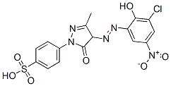 4-[4-[(3-chloro-2-hydroxy-5-nitrophenyl)azo]-4,5-dihydro-3-methyl-5-oxo-1H-pyrazol-1-yl]benzenesulphonic acid
