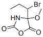 2,5-Oxazolidinedione,  4-(1-bromopropyl)-4-methoxy-