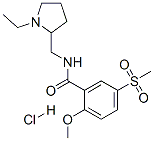 N-[(1-ethyl-2-pyrrolidinyl)methyl]-2-methoxy-5-(methylsulphonyl)benzamide monohydrochloride