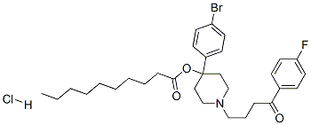 4-(4-bromophenyl)-1-[4-(4-fluorophenyl)-4-oxobutyl]-4-piperidyl decanoate hydrochloride
