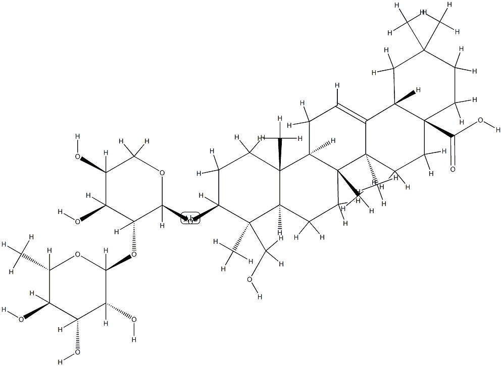 3β-[[2-O-(6-Deoxy-α-L-mannopyranosyl)-α-L-arabinopyranosyl]oxy]-24-hydroxy-5α-olean-12-en-28-oic acid