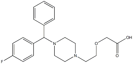 (2-(4-((4-Fluorophenyl)phenylmethyl)-1-piperazinyl)ethoxy)acetic acid  hydrate