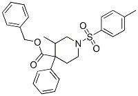 benzyl 3-methyl-4-phenyl-1-(p-tolylsulphonyl)piperidine-4-carboxylate