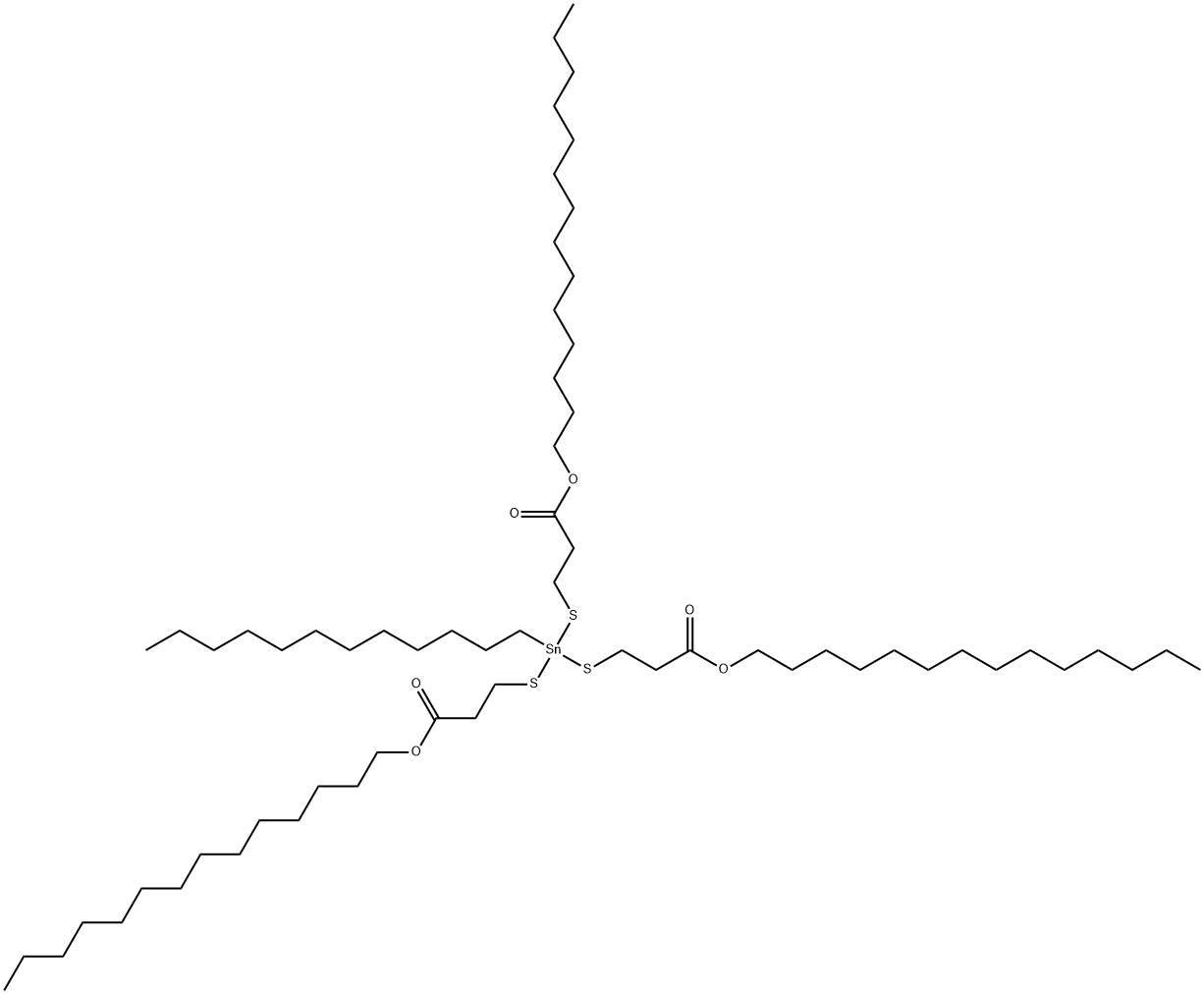 tetradecyl 5-dodecyl-9-oxo-5-[[3-oxo-3-(tetradecyloxy)propyl]thio]-10-oxa-4,6-dithia-5-stannatetracosanoate