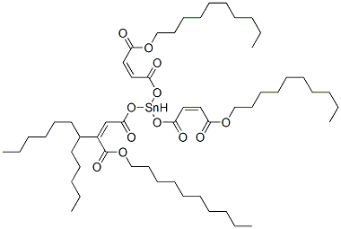 decyl (Z,Z,Z)-6-[[4-(decyloxy)-1,4-dioxobut-2-enyl]oxy]-6-dodecyl-4,8,11-trioxo-5,7,12-trioxa-6-stannadocosa-2,9-dienoate