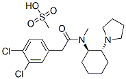 TRANS-(+/-)-3,4-DICHLORO-N-METHYL-N-(2-[1-PYRROLIDINYL]CYCLOHEXYL)-BENZENEACETAMIDE METHANESULFONATE SALT