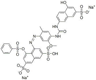 disodium hydrogen 4-[[4-[[[(5-hydroxy-7-sulphonato-2-naphthyl)amino]carbonyl]amino]-5-methoxy-o-tolyl]azo]-5-[(phenylsulphonyl)oxy]naphthalene-2,7-disulphonate