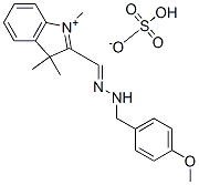 2-[[(4-methoxyphenyl)methylhydrazono]methyl]-1,3,3-trimethyl-3H-indolium hydrogen sulphate