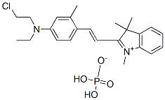 2-[2-[4-[(2-chloroethyl)ethylamino]-o-tolyl]vinyl]-1,3,3-trimethyl-3H-indolium dihydrogen phosphate