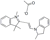 2-[2-(2,3-dihydro-2-methyl-1H-indol-1-yl)vinyl]-1,3,3-trimethyl-3H-indolium acetate
