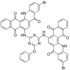 6,6'-[(6-phenoxy-1,3,5-triazine-2,4-diyl)diimino]bis[10-bromonaphth[2,3-c]acridine-5,8,14(13H)-trione]