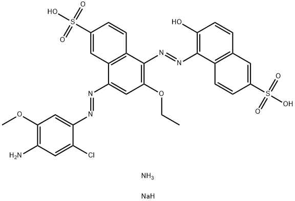 ammonium sodium 8-[(4-amino-2-chloro-5-methoxyphenyl)azo]-6-ethoxy-5-[(2-hydroxy-6-sulphonatonaphthyl)azo]naphthalene-2-sulphonate