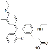 4-[(2-chlorophenyl)[4-(ethylimino)-3-methyl-2,5-cyclohexadien-1-ylidene]methyl]-N-ethyl-o-toluidine monoacetate