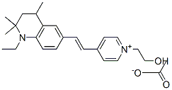 4-[2-(1-ethyl-1,2,3,4-tetrahydro-2,2,4-trimethyl-6-quinolyl)vinyl]-1-(2-hydroxyethyl)pyridinium acetate