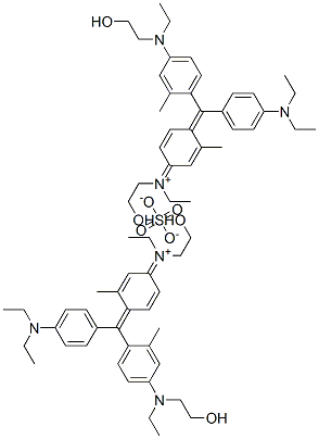 bis[[4-[[4-(diethylamino)phenyl][4-[ethyl(2-hydroxyethyl)amino]-2-methylphenyl]methylene]-3-methyl-2,5-cyclohexadien-1-ylidene]ethyl(2-hydroxyethyl)ammonium] sulphate