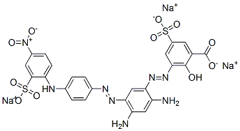trisodium 3-[[2,4-diamino-5-[[4-[(4-nitro-2-sulphonatophenyl)amino]phenyl]azo]phenyl]azo]-5-sulphonatosalicylate