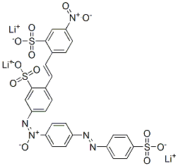 2-[2-(4-硝基-2-磺苯基)乙烯基]-5-[[4-[(4-磺苯基)偶氮]苯基]-O,N,N-氧偶氮基]-苯磺酸三锂盐