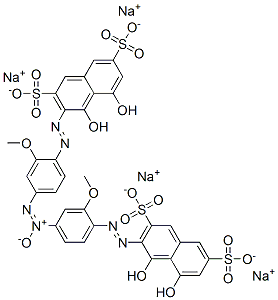 tetrasodium 3,3'-[azoxybis[(2-methoxy-4,1-phenylene)azo]]bis[4,5-dihydroxynaphthalene-2,7-disulphonate]