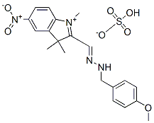 2-[[(4-methoxyphenyl)methylhydrazono]methyl]-1,3,3-trimethyl-5-nitro-3H-indolium hydrogen sulphate