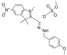 2-[[(4-methoxyphenyl)methylhydrazono]methyl]-1,3,3-trimethyl-5-nitro-3H-indolium methyl sulphate