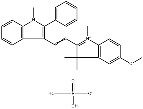 5-methoxy-1,3,3-trimethyl-2-[2-(1-methyl-2-phenyl-1H-indol-3-yl)vinyl]-3H-indolium dihydrogen phosphate