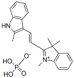 1,3,3-trimethyl-2-[2-(2-methyl-1H-indol-3-yl)vinyl]-3H-indolium dihydrogen phosphate