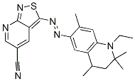 3-[(1-ethyl-1,2,3,4-tetrahydro-2,2,4,7-tetramethyl-6-quinolyl)azo]isothiazolo[3,4-b]pyridine-5-carbonitrile