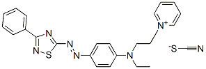 1-[2-[ethyl[4-[(3-phenyl-1,2,4-thiadiazol-5-yl)azo]phenyl]amino]ethyl]pyridinium thiocyanate