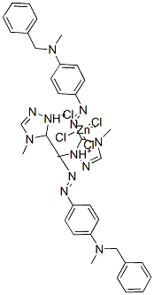 bis[5-[[4-[benzylmethylamino]phenyl]azo]-1,4-dimethyl-1H-1,2,4-triazolium] tetrachlorozincate(2-)