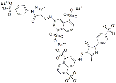 3-[[4,5-dihydro-3-methyl-5-oxo-1-(4-sulphonatophenyl)-1H-pyrazol-4-yl]azo]naphthalene-1,5-disulphonic acid, barium salt