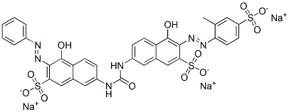 trisodium 4-hydroxy-7-[[[[5-hydroxy-6-[(2-methyl-4-sulphonatophenyl)azo]-7-sulphonato-2-naphthyl]amino]carbonyl]amino]-3-(phenylazo)naphthalene-2-sulphonate