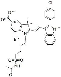 1-[4-[(acetylamino)sulphonyl]butyl]-2-[2-[2-(4-chlorophenyl)-1-methyl-1H-indol-3-yl]vinyl]-5-(methoxycarbonyl)-3,3-dimethyl-3H-indolium bromide