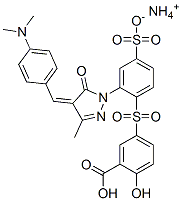 ammonium hydrogen 5-[[2-[4-[[4-(dimethylamino)phenyl]methylene]-4,5-dihydro-3-methyl-5-oxo-1H-pyrazol-1-yl]-4-sulphonatophenyl]sulphonyl]salicylate