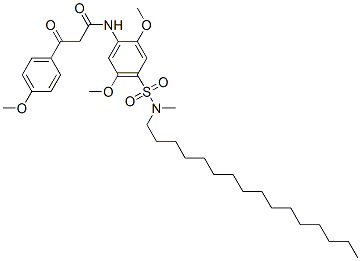 N-[4-(N-hexadecyl-N-methylsulphamoyl)-2,5-dimethoxyphenyl]-3-(p-methoxyphenyl)-3-oxopropionamide