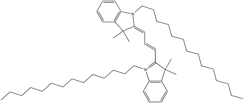 3H-Indolium, 2-(3-(1,3-dihydro-3,3-dimethyl-1-tetradecyl-2H-indol-2-yl idene)-1-propenyl)-3,3-dimethyl-1-tetradecyl-