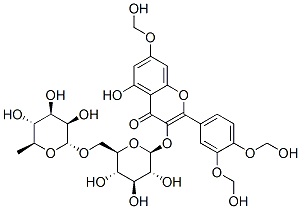 2-[3,4-bis(hydroxymethoxy)phenyl]-3-[[6-O-(6-deoxy-alpha-L-mannopyranosyl)-beta-D-glucopyranosyl]oxy]-5-hydroxy-7-(hydroxymethoxy)-4H-1-benzopyran-4-one