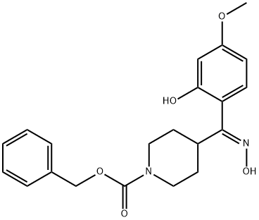 (E)-2-(5-Methoxy)phenol 4-(N-Benzyloxycarbonyl)piperidinyl-methanone Oxime