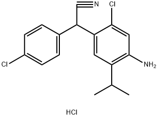 [4-[(4-chlorophenyl)cyanomethyl]-5-chloro-2-isopropylphenyl]ammonium chloride