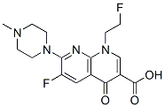 6-fluoro-1-(2-fluoroethyl)-7-(4-methylpiperazin-1-yl)-4-oxo-1,8-naphth yridine-3-carboxylic acid